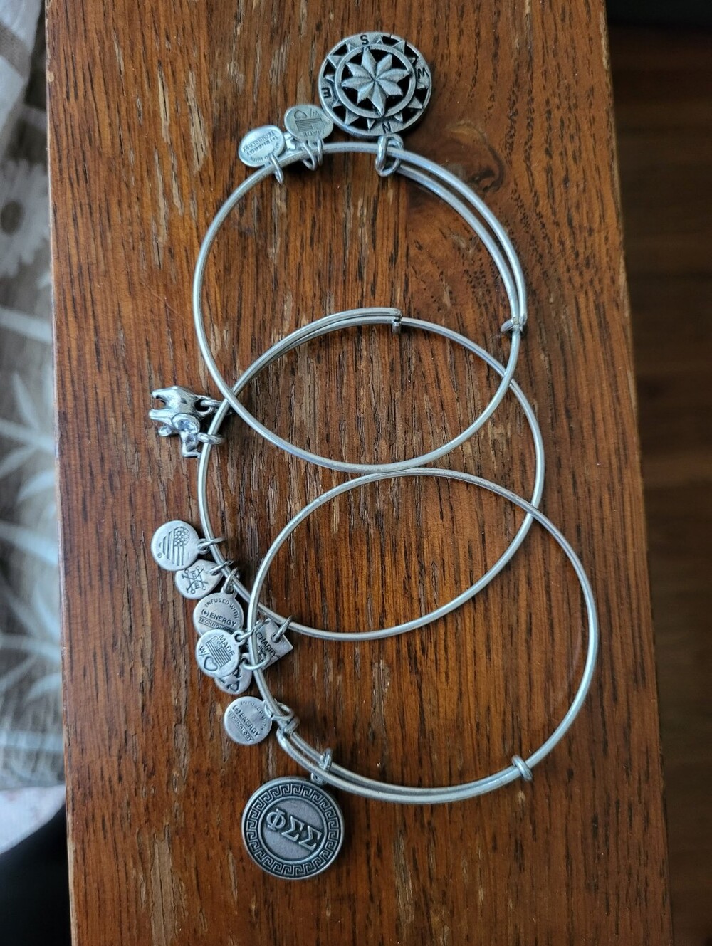 Alex and Ani - Silver Charm Bangles (Set of 3)